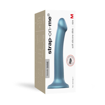 strap-on-me-duck-egg-blue-metallic-shine-mono-density-dildo-medium