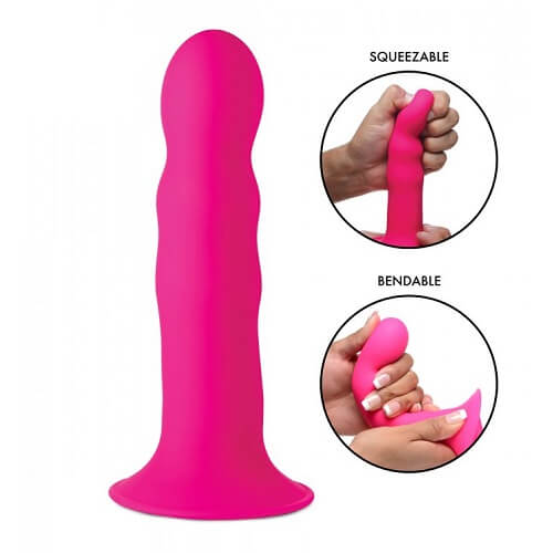cushioned-core-suction-cup-silicone-dildo-6-5-inch